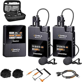 Amazon.com: COMICA BoomX-D2 Wireless Lavalier Microphone for